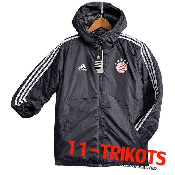 Bayern München Trainingsjacke Mit Kapuze Schwarz 2023/2024 -02