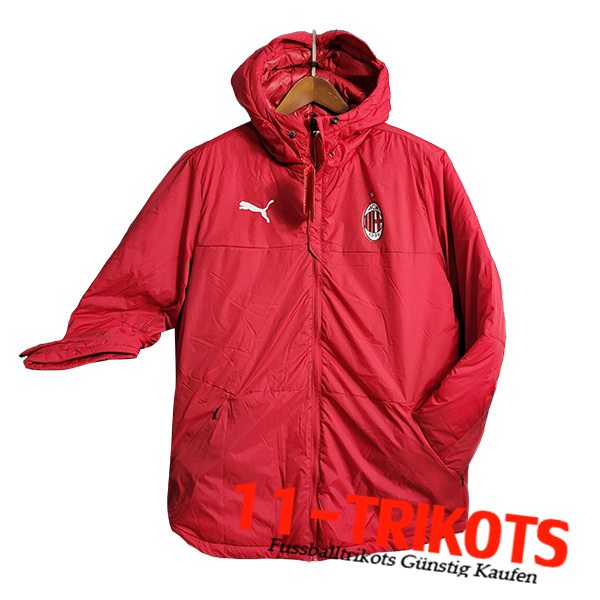 AC Milan Trainingsjacke Mit Kapuze Rot 2023/2024