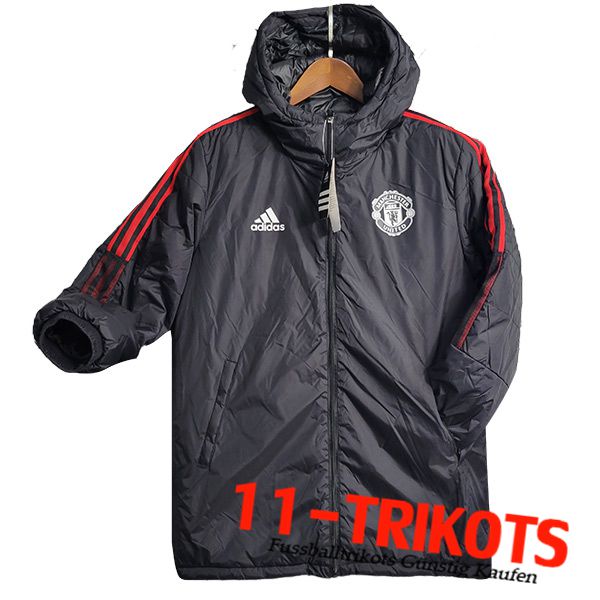 Manchester United Trainingsjacke Mit Kapuze Schwarz 2023/2024