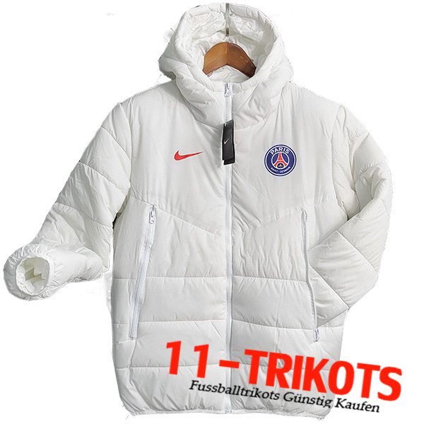 PSG Trainingsjacke Mit Kapuze Weiß 2023/2024