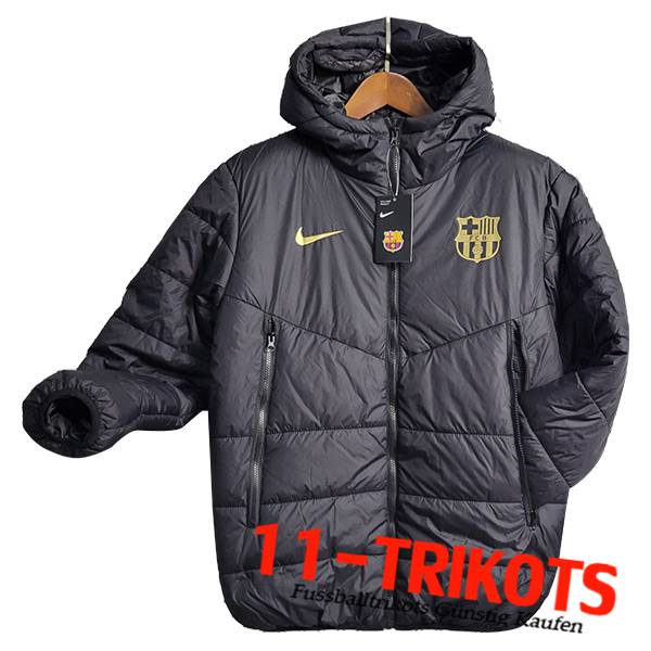 FC Barcellona Trainingsjacke Mit Kapuze Schwarz 2023/2024