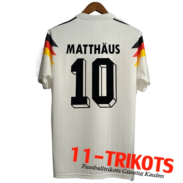 Deutschland Retro 10#MATTHAUS Heimtrikot 1990