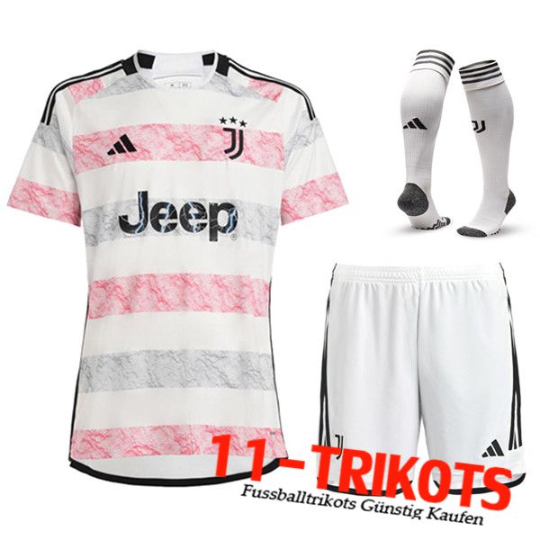 Juventus Auswärtstrikot (Shorts + Socken) 2023/2024