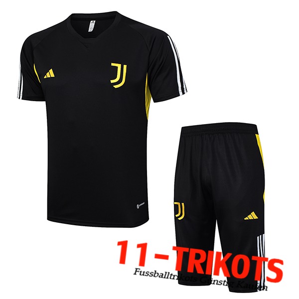 Juventus Trainingstrikot + Shorts Schwarz 2023/2024 -03