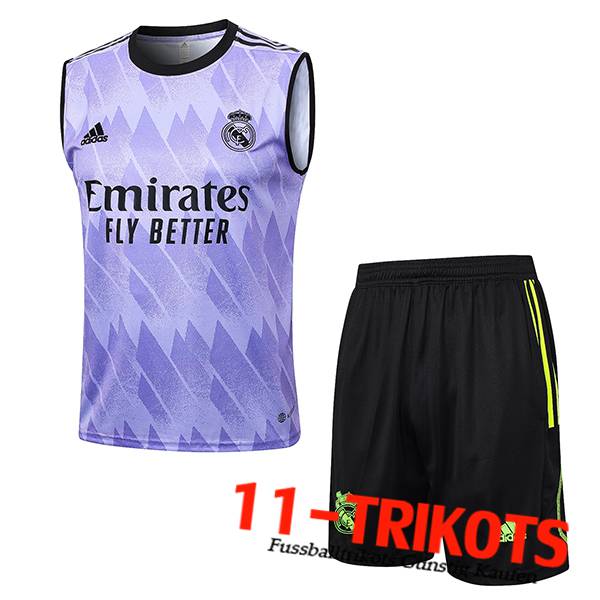 Real Madrid Trainings-Tanktop + Shorts lila 2023/2024 -03