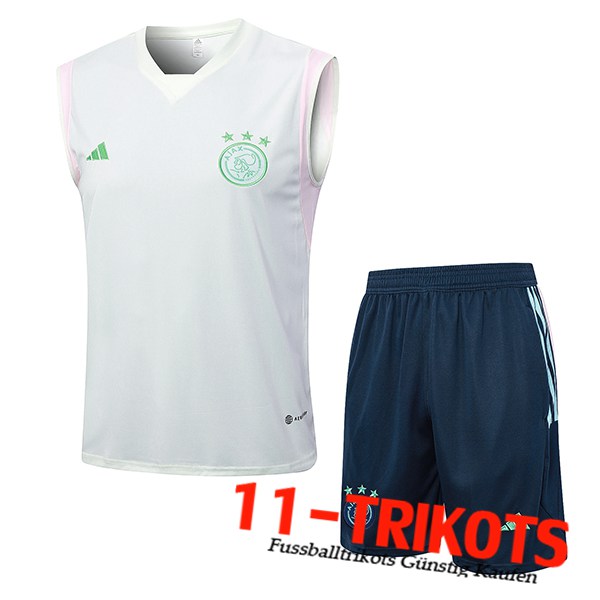 Ajax Grün Trainings-Tanktop + Shorts Clair 2023/2024