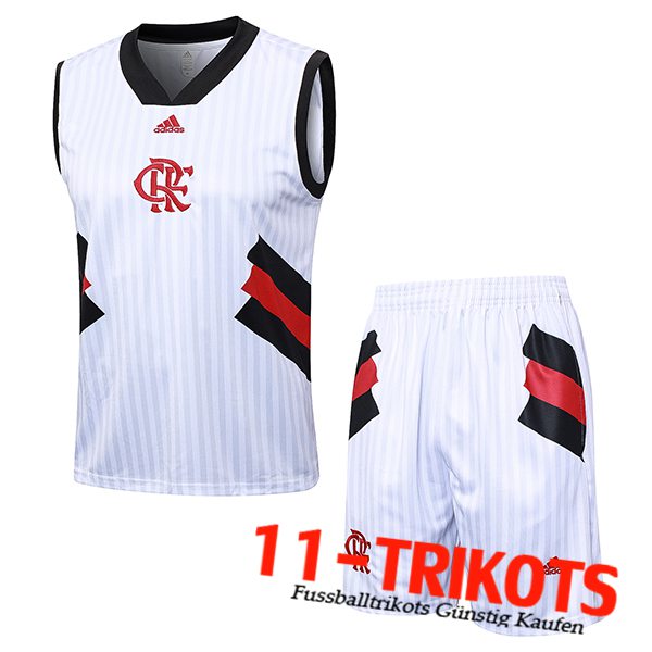 Flamengo Trainings-Tanktop + Shorts Weiß 2023/2024 -03