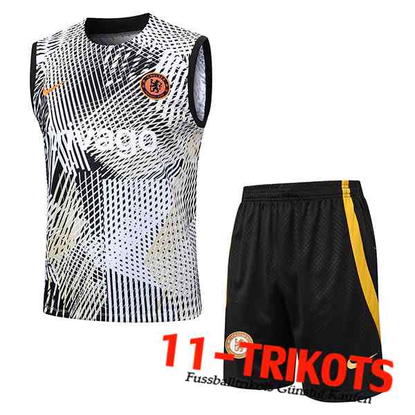 FC Chelsea Trainings-Tanktop + Shorts Gelb 2023/2024 -02