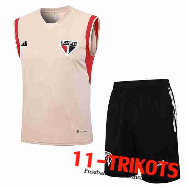 Sao Paulo FC Trainings-Tanktop + Shorts Gelb 2023/2024