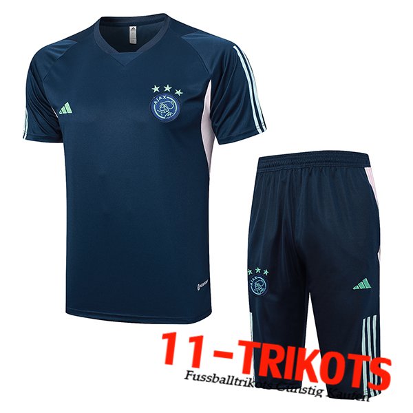Ajax Trainingstrikot + Shorts Navy blau 2023/2024 -04