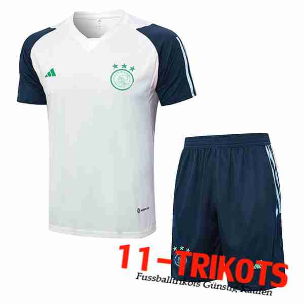 Ajax Trainingstrikot + Shorts Navy blau 2023/2024 -03