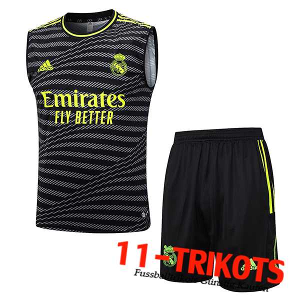 Real Madrid Trainings-Tanktop + Shorts Schwarz 2023/2024