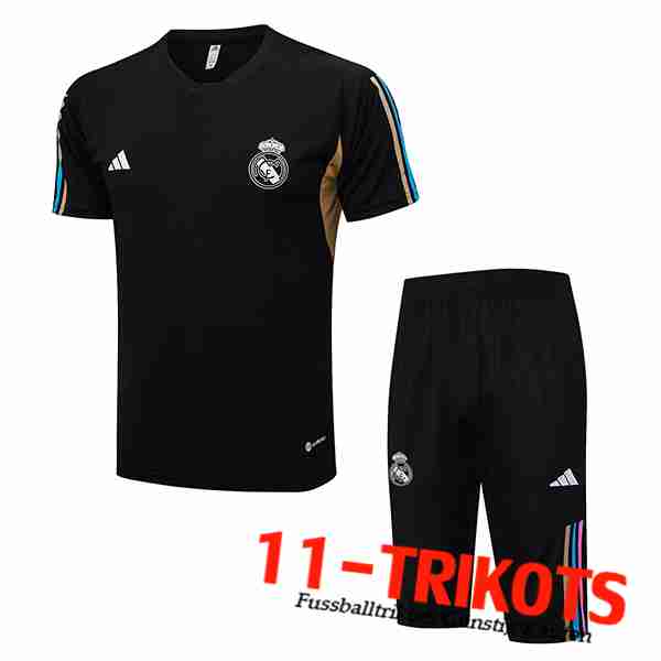 Real Madrid Trainingstrikot + Shorts Schwarz 2023/2024 -03