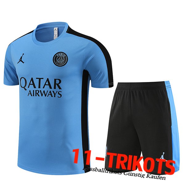 Jordan PSG Trainingstrikot + Shorts Hellblau 2023/2024