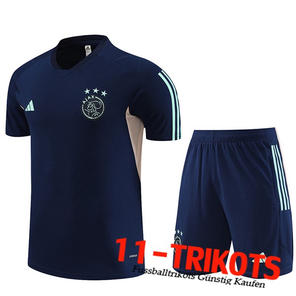 Ajax Trainingstrikot + Shorts Navy blau 2023/2024 -02