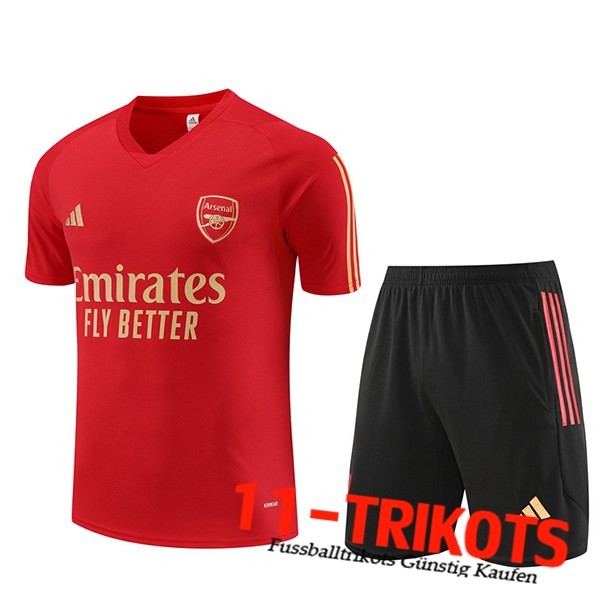 Arsenal Trainingstrikot + Shorts Rot 2023/2024 -03