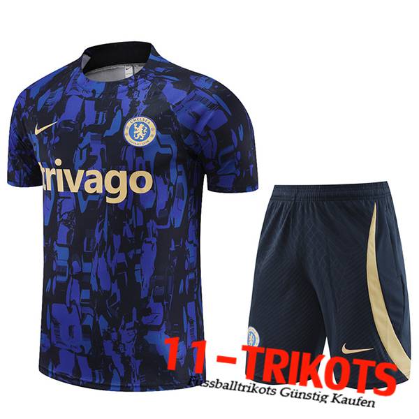 FC Chelsea Trainingstrikot + Shorts Navy blau 2023/2024