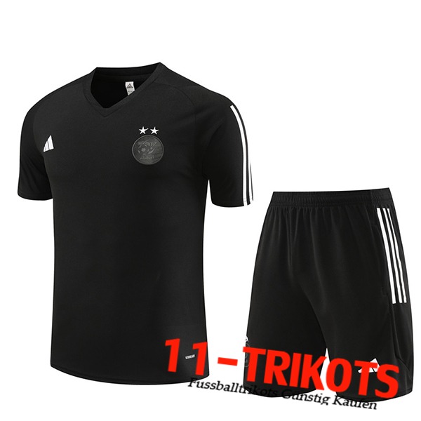 Algerien Trainingstrikot + Shorts Schwarz 2023/2024 -02