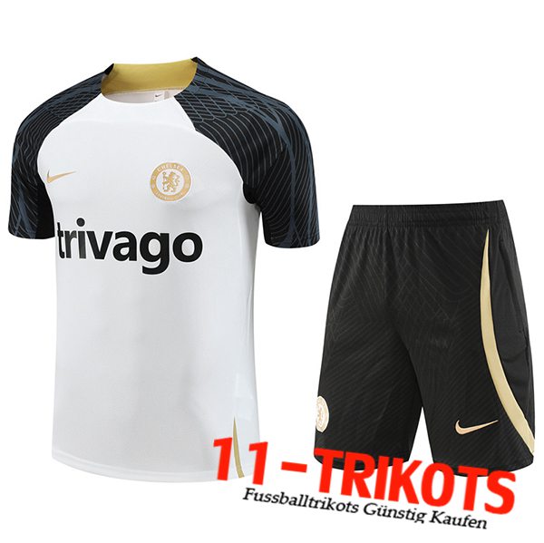 FC Chelsea Trainingstrikot + Shorts Weiß 2023/2024 -03