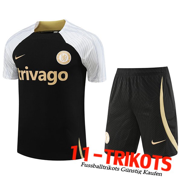 FC Chelsea Trainingstrikot + Shorts Schwarz 2023/2024 -02