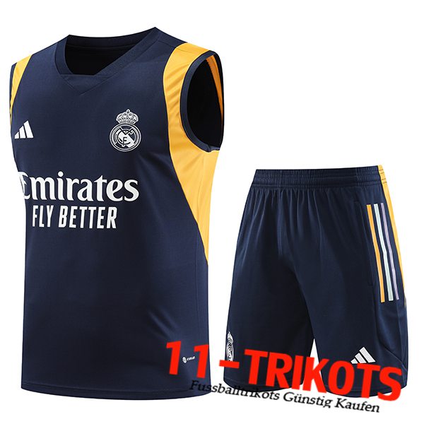Real Madrid Trainings-Tanktop + Shorts Navy blau 2023/2024
