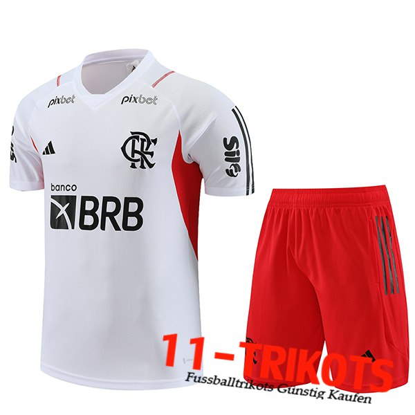 Flamengo Trainingstrikot + Shorts Weiß 2023/2024 -03