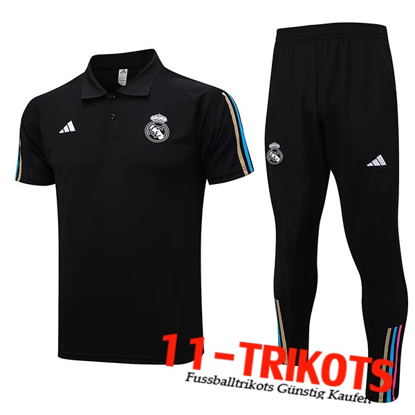 Real Madrid Poloshirt Schwarz 2023/2024