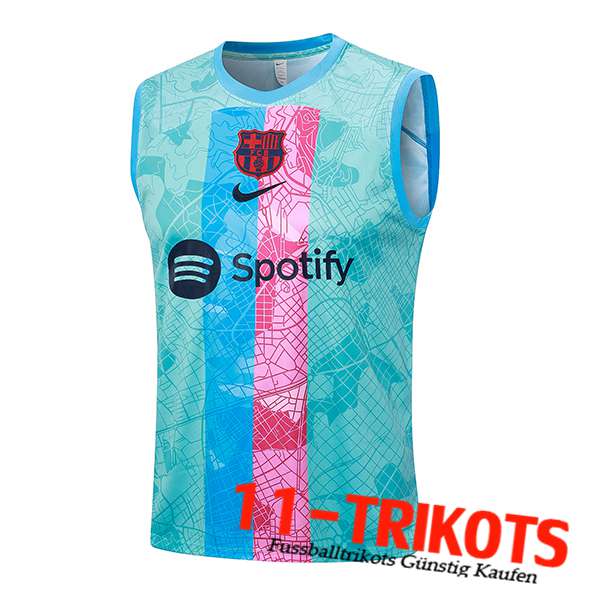 FC Barcellona Trainings-Tanktop Grün/Rosa 2023/2024