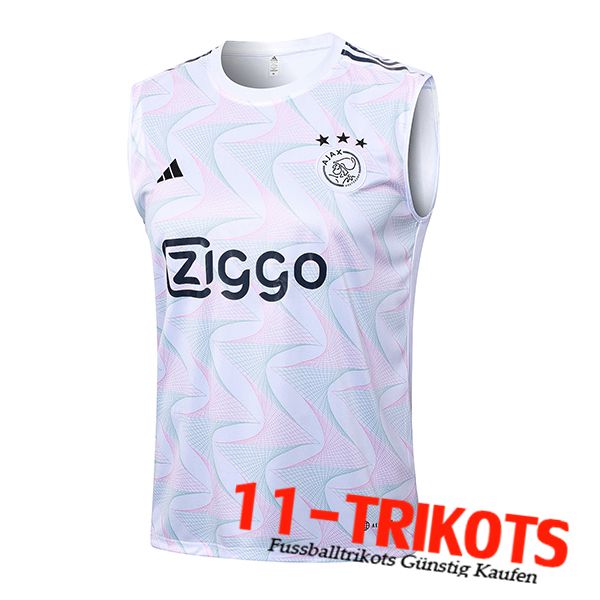 Ajax Trainings-Tanktop Weiß 2023/2024