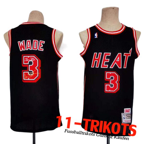 Miami Heat Trikots (WADE #3) 2023/24 Schwarz -06