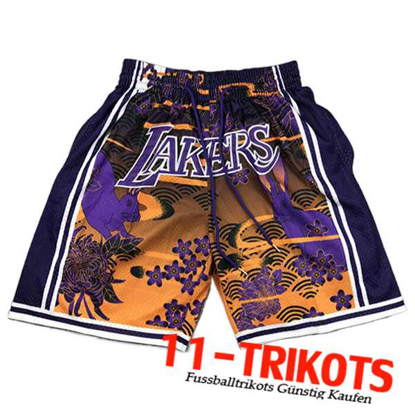 Los Angeles Lakers Shorts NBA 2023/24 Gelb/lila