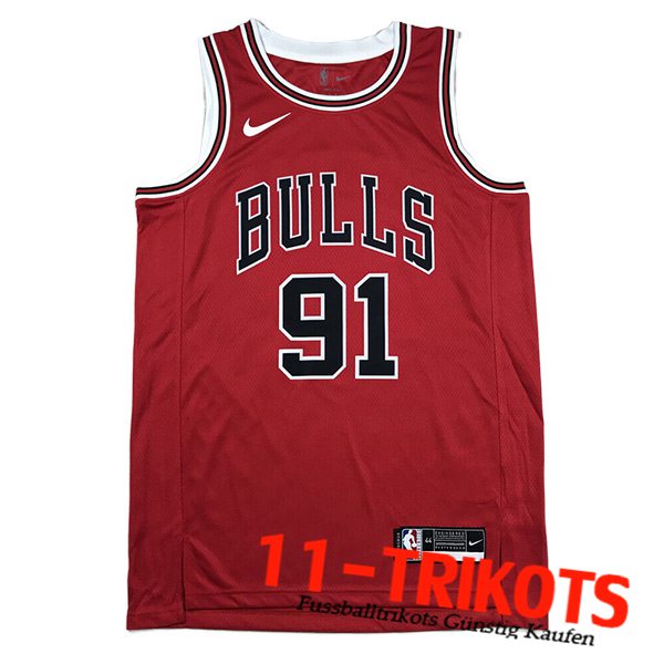 Chicago Bulls Trikots (RODMAN #91) 2023/24 Rot -02