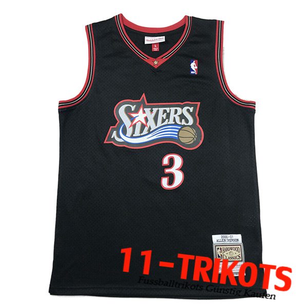 Philadelphia 76ers Trikots (IVERSON #3) 2023/24 Schwarz -02