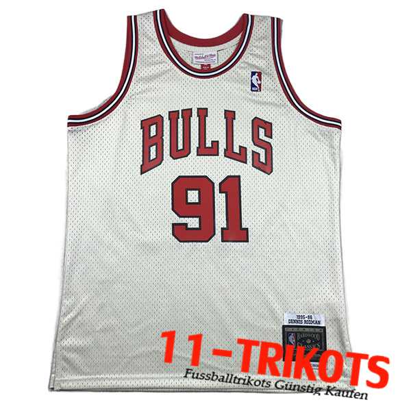 Chicago Bulls Trikots (RODMAN #91) 2023/24 Weiß -02