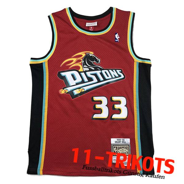Detroit Pistons Trikots (HILL #33) 2023/24 Rot