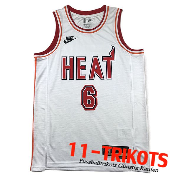 Miami Heat Trikots (JAMES #6) 2023/24 Weiß -02