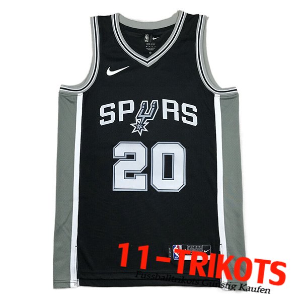 San Antonio Spurs Trikots (GINOBILI #20) 2023/24 Schwarz