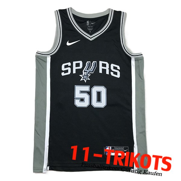 San Antonio Spurs Trikots (ROBINSON #50) 2023/24 Schwarz