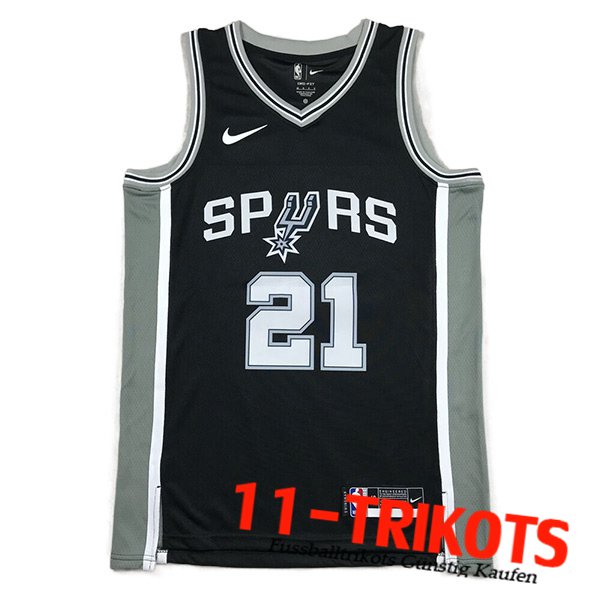 San Antonio Spurs Trikots (DUNCAN #21) 2023/24 Schwarz -02