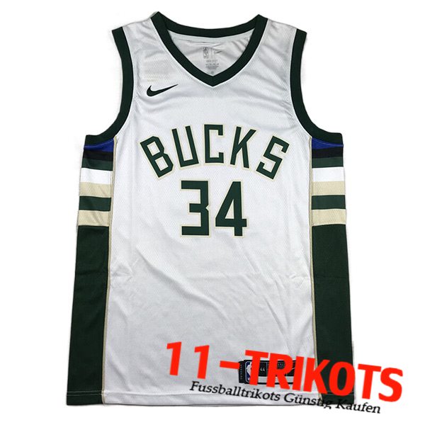 Milwaukee Bucks Trikots (ANTETOKOUNMPO #34) 2023/24 Weiß