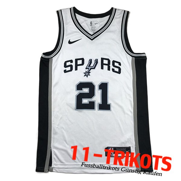 San Antonio Spurs Trikots (DUNCAN #21) 2023/24 Weiß -02