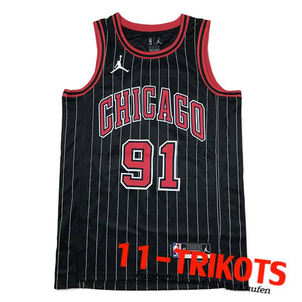 Chicago Bulls Trikots (RODMAN #91) 2023/24 Schwarz -02
