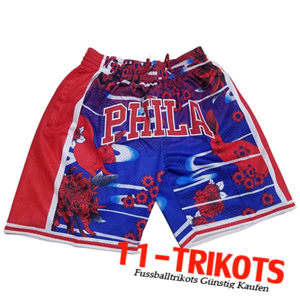 Philadelphia 76ers Shorts NBA 2023/24 Rot/Blau