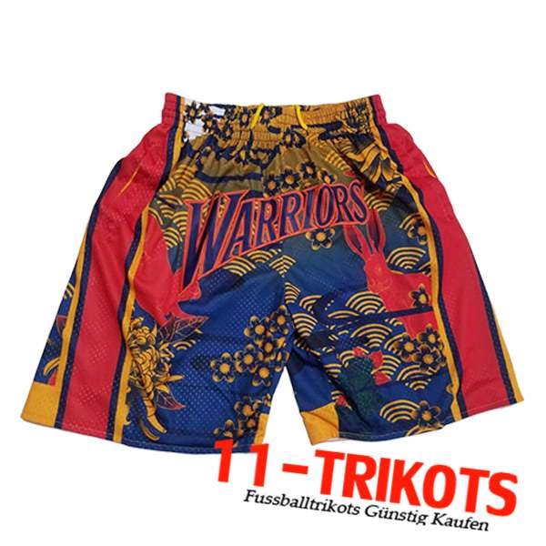 Golden State Warriors Shorts NBA 2023/24 Rot/Gelb/Blau