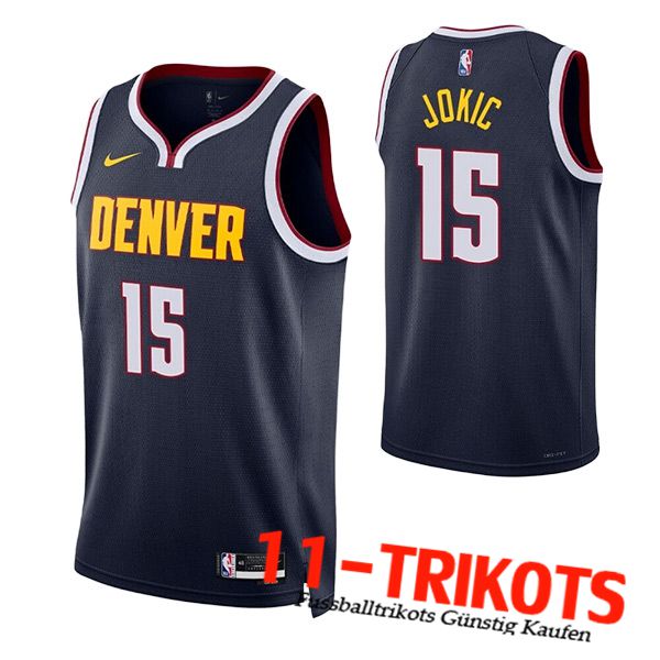 Denver Nuggets Trikots (JOKIC #15) 2023/24 Navy blau -02