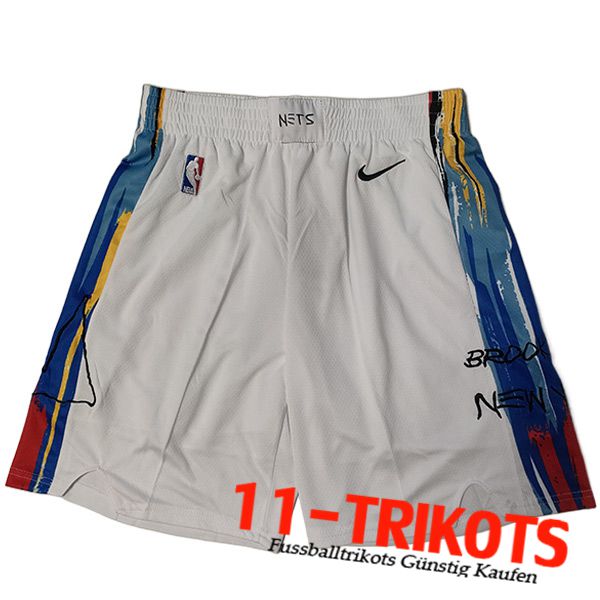 Brooklyn Nets Shorts NBA 2023/24 Weiß