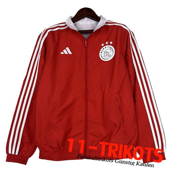 Ajax Windjacke Rot 2023/2024