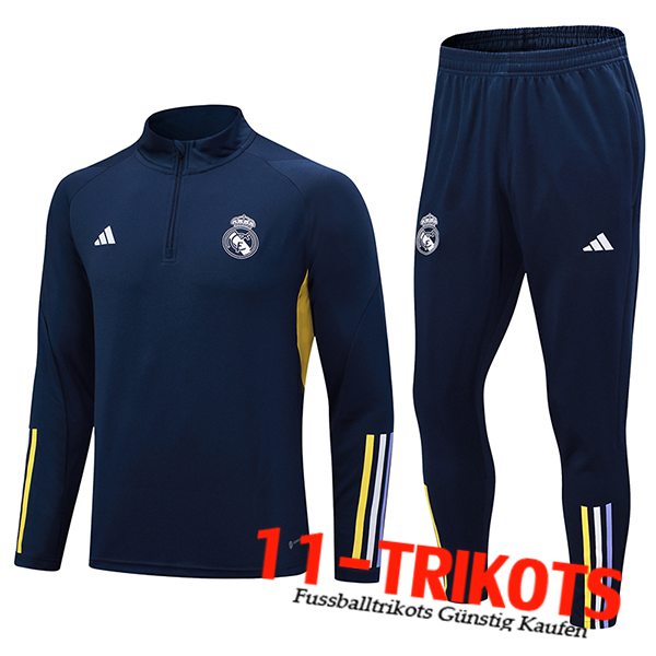 Real Madrid Trainingsanzug Navy blau 2023/2024 -04