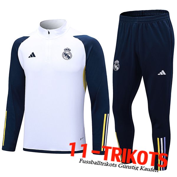 Real Madrid Trainingsanzug Weiß 2023/2024 -05