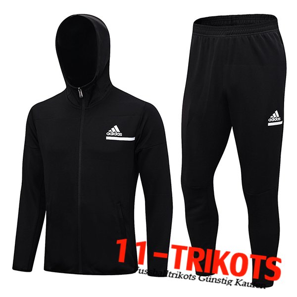 Adidas Trainingsanzug Mit Kapuze Trainingsjacke Windbreaker Schwarz 2023/2024